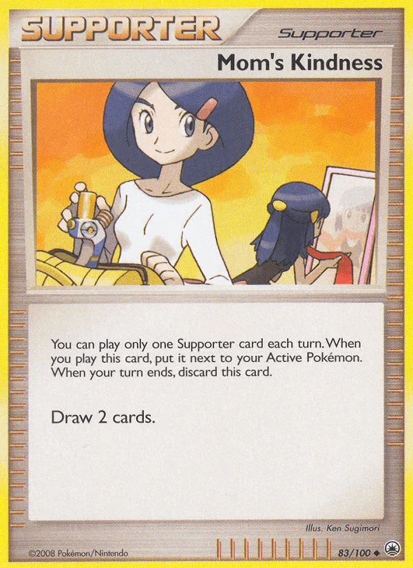 83, Diamond & Pearl: Majestic Dawn, Normal, Reverse Holofoil, Supporter, Uncommon Mom's Kindness (83/100) [Diamond & Pearl: Majestic Dawn] - Trading Card World