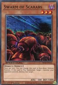 1st Edition, Common, Dark, Effect Monster, Insect, Speed Duel: Battle City Box Swarm of Scarabs [SBCB-EN152] Common - Trading Card World