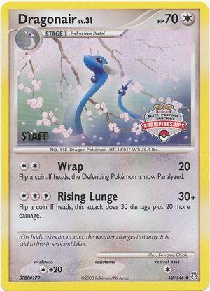 52, Colorless, Colorless[+20], Diamond & Pearl: Legends Awakened, Normal, Promo Dragonair (52/146) (State Province Territory Championship Staff) [Diamond & Pearl: Legends Awakened] - Trading Card World
