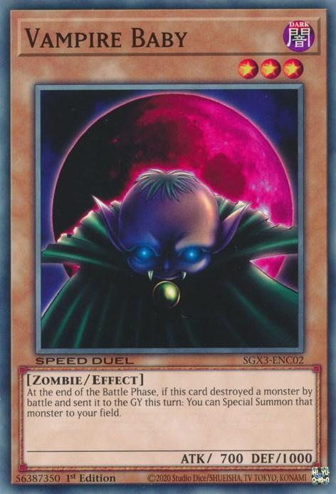 1st Edition, Common, Dark, Effect Monster, Speed Duel GX: Duelists of Shadows, Zombie Vampire Baby [SGX3-ENC02] Common - Trading Card World