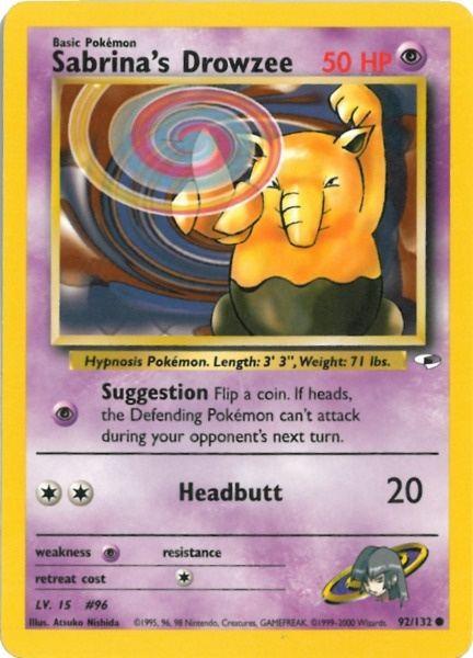 92, Common, Gym Heroes Unlimited, Normal, Psychic, Psychic[×2] Sabrina's Drowzee (92/132) [Gym Heroes Unlimited] - Trading Card World