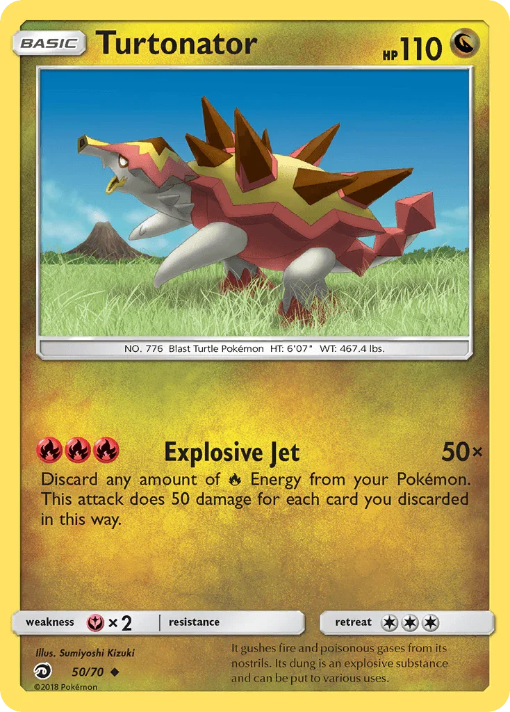 50, Dragon, Fairy[×2], Normal, Reverse Holofoil, Sun & Moon: Dragon Majesty, Uncommon Turtonator (50/70) [Sun & Moon: Dragon Majesty] - Trading Card World