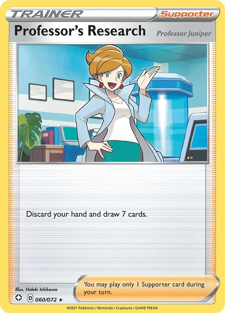 060, Normal, Rare, Reverse Holofoil, Supporter, Sword & Shield: Shining Fates Professor's Research (060/072) [Sword & Shield: Shining Fates] - Trading Card World