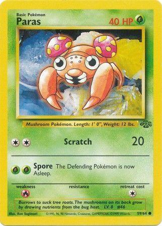 59, Common, Fire[×2], Grass, Jungle Unlimited, Normal Paras (59/64) [Jungle Unlimited] - Trading Card World