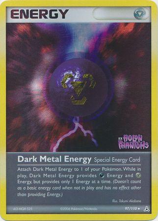 97, EX: Holon Phantoms, Reverse Holofoil, Uncommon Dark Metal Energy (97/110) (Stamped) [EX: Holon Phantoms] - Trading Card World