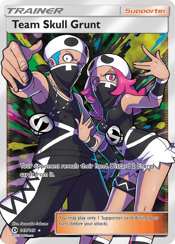 149, Holofoil, Sun & Moon: Base Set, Supporter, Ultra Rare Team Skull Grunt (149/149) [Sun & Moon: Base Set] - Trading Card World