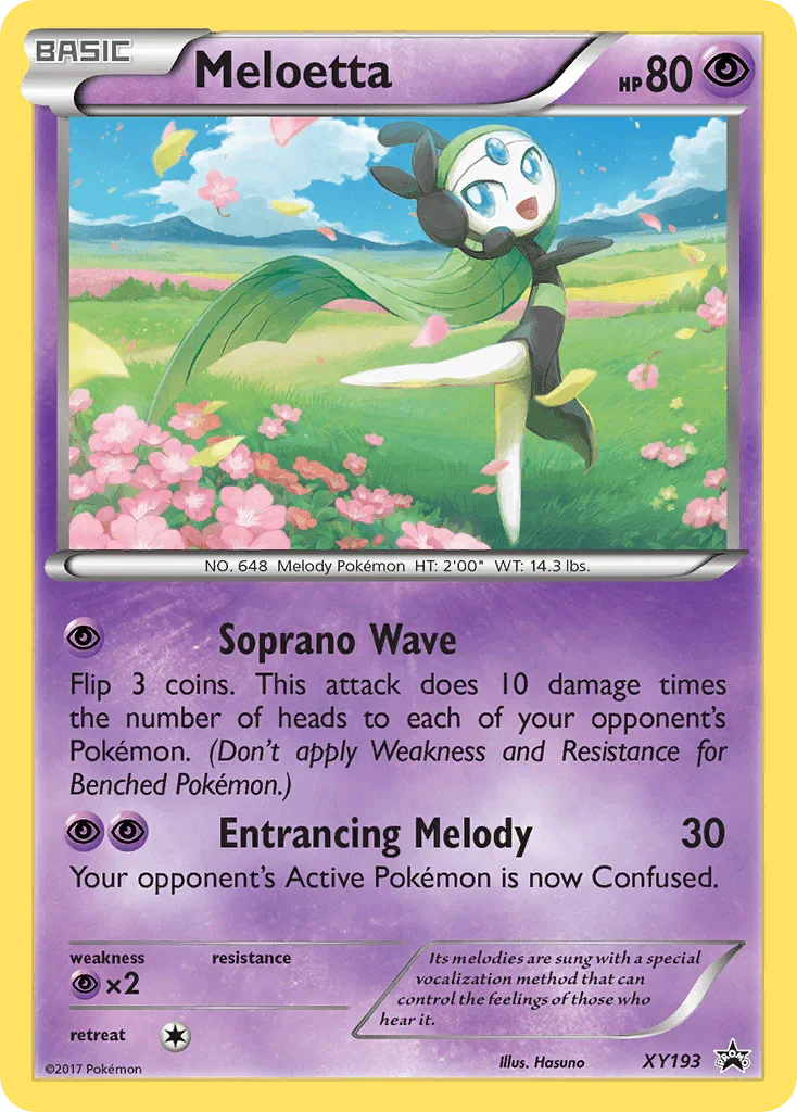 Holofoil, Promo, Psychic, Psychic [x2], XY193, XY: Black Star Promos Meloetta (XY193) [XY: Black Star Promos] - Trading Card World
