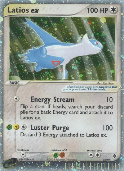 94, Colorless, Colorless[×2], EX: Dragon, Fighting[-30], Grass[-30], Holofoil, Ultra Rare Latios ex (94/97) [EX: Dragon] - Trading Card World