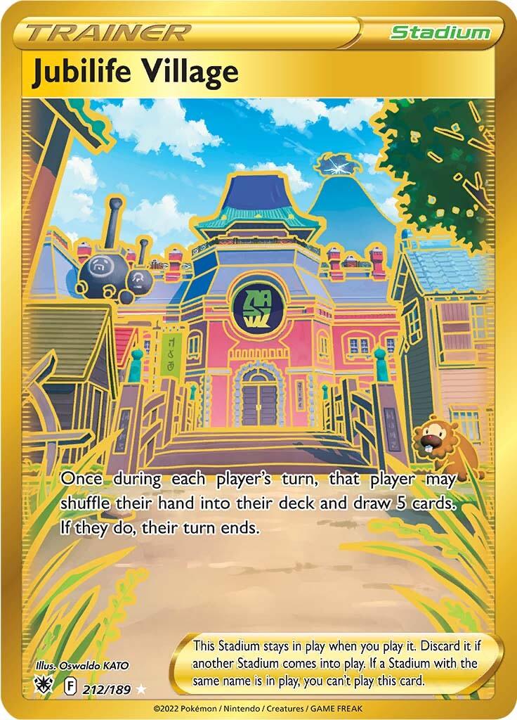 212, Holofoil, Secret Rare, Stadium, Sword & Shield: Astral Radiance Jubilife Village (212/189) [Sword & Shield: Astral Radiance] - Trading Card World