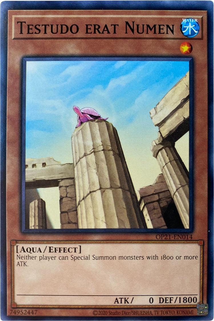 Aqua, Common, Effect Monster, OTS Tournament Pack 21, Unlimited, Water Testudo erat Numen [OP21-EN014] Common - Trading Card World