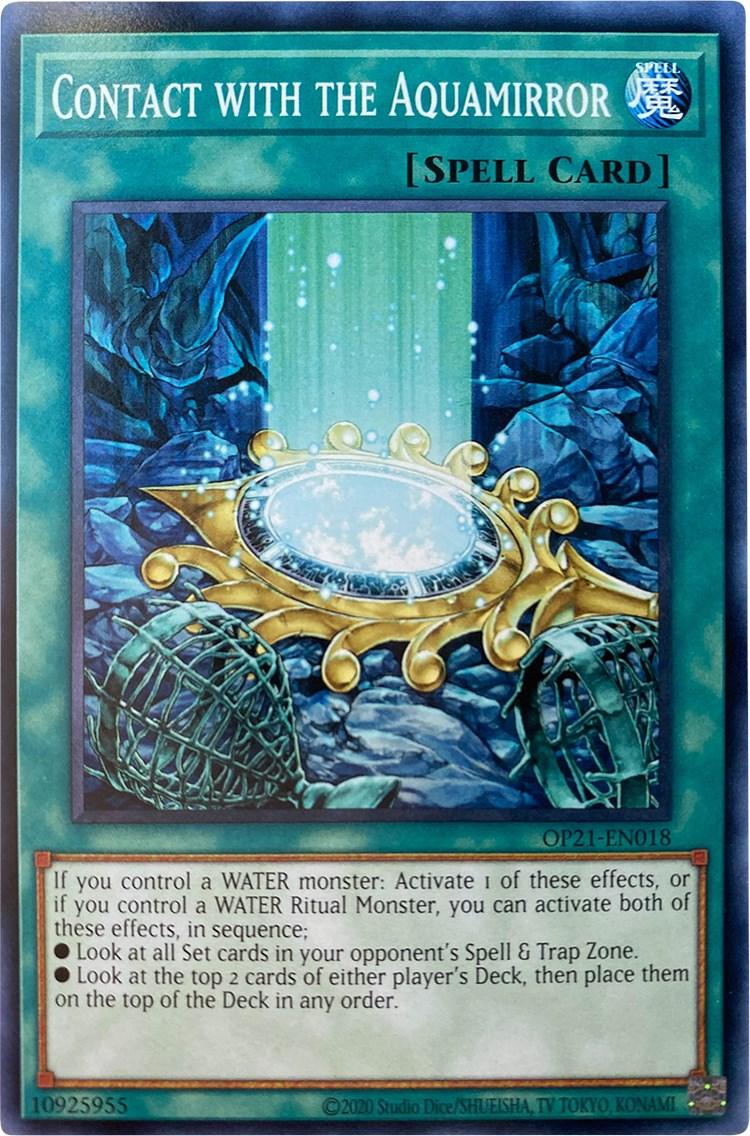 Common, Normal Spell, OTS Tournament Pack 21, Spell, Unlimited Contact with the Aquamirror [OP21-EN018] Common - Trading Card World