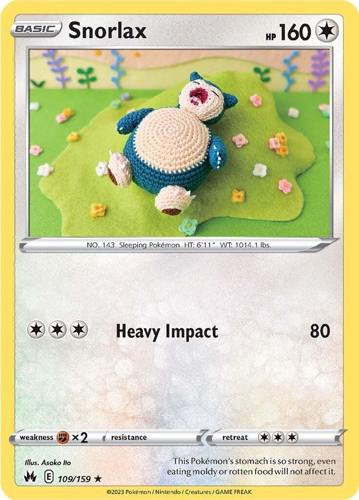109, Colorless, Fire [x2], Normal, Rare, Reverse Holofoil, Sword & Shield: Crown Zenith Snorlax (109/159) [Sword & Shield: Crown Zenith] - Trading Card World