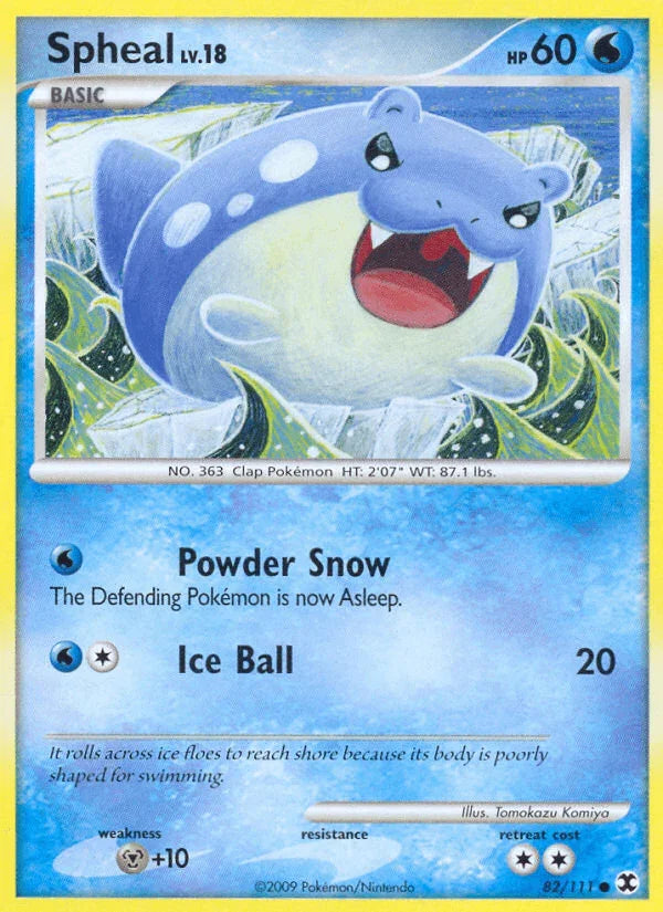 82, Common, Metal[+10], Normal, Platinum: Rising Rivals, Reverse Holofoil, Water Spheal (82/111) [Platinum: Rising Rivals] - Trading Card World