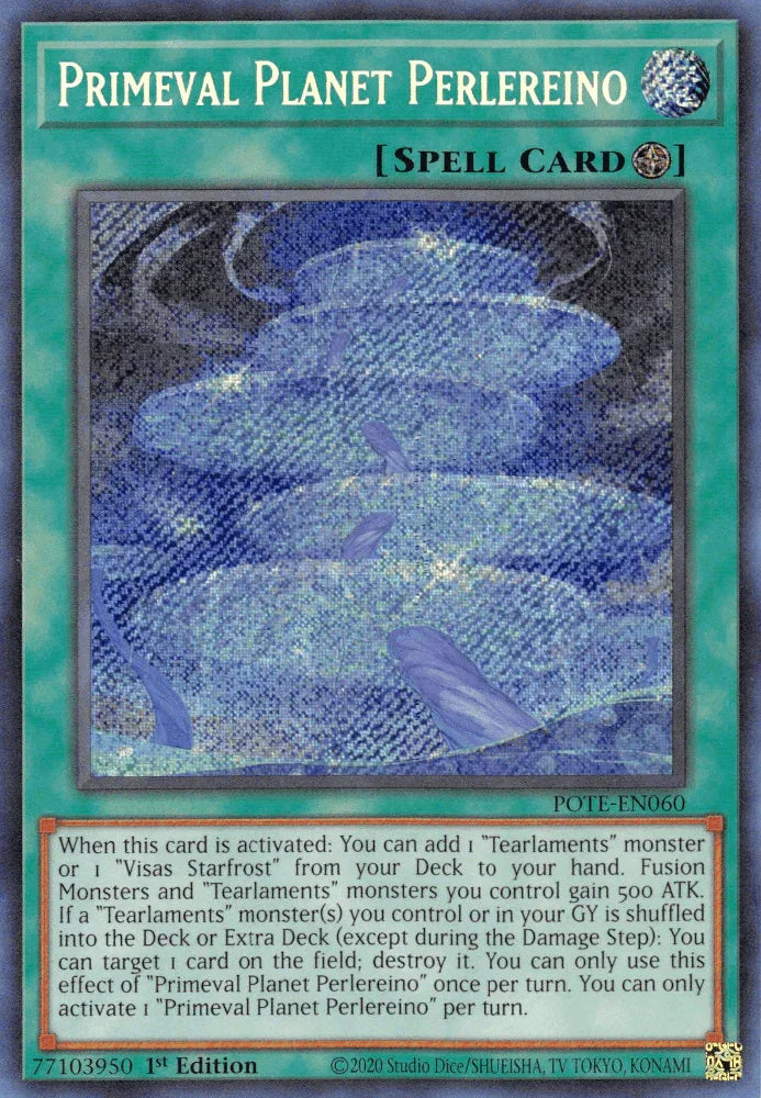 1st Edition, Field Spell, Power of the Elements, Secret Rare, Spell, Unlimited Primeval Planet Perlereino [POTE-EN060] Secret Rare - Trading Card World