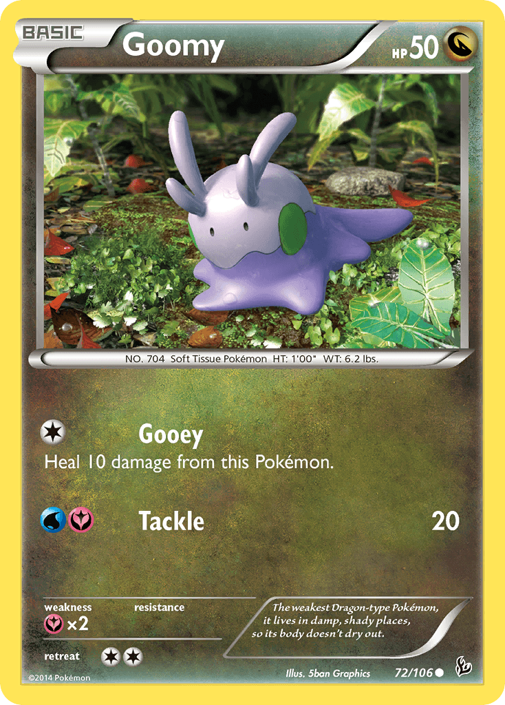 72, Common, Dragon, Fairy[×2], Normal, Reverse Holofoil, XY: Flashfire Goomy (72/106) [XY: Flashfire] - Trading Card World