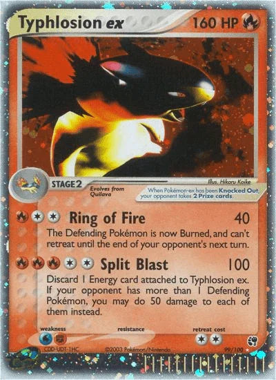 99, EX: Sandstorm, Fighting[×2], Fire, Holofoil, Ultra Rare, Water[×2] Typhlosion ex (99/100) [EX: Sandstorm] - Trading Card World
