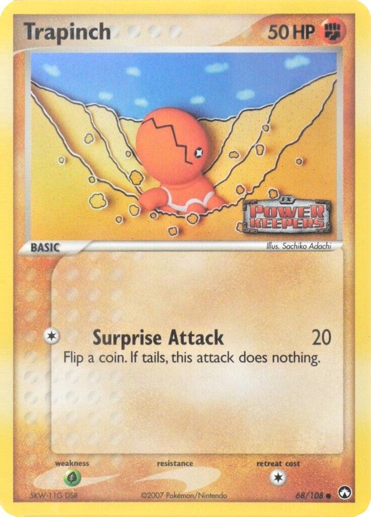 68, Common, EX: Power Keepers, Fighting, Grass[×2], Reverse Holofoil Trapinch (68/108) (Stamped) [EX: Power Keepers] - Trading Card World