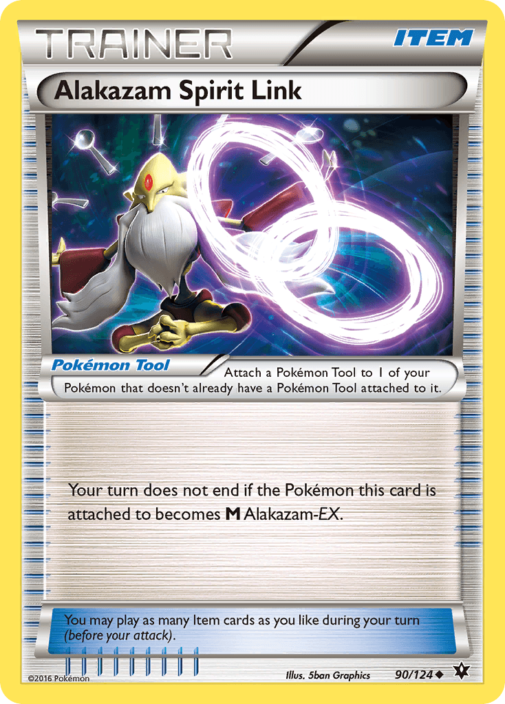 90, Item, Normal, Reverse Holofoil, Uncommon, XY: Fates Collide Alakazam Spirit Link (90/124) [XY: Fates Collide] - Trading Card World
