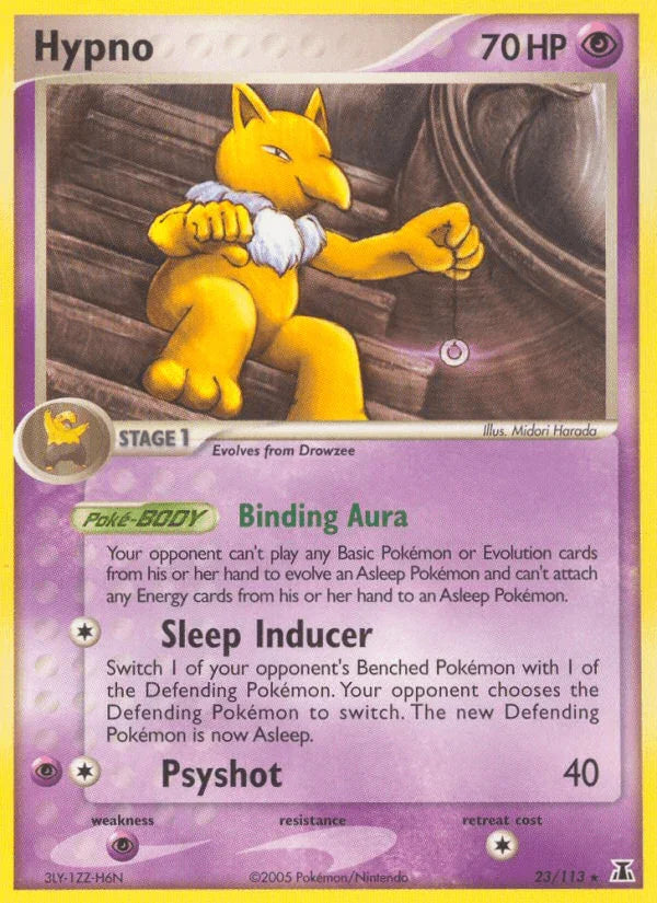 23, EX: Delta Species, Normal, Psychic, Psychic[×2], Rare Hypno (23/113) [EX: Delta Species] - Trading Card World