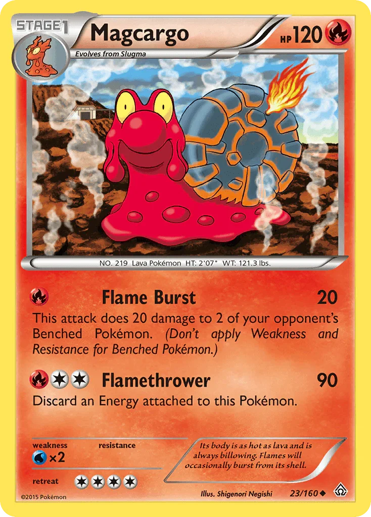 23, Fire, Normal, Reverse Holofoil, Uncommon, Water[×2], XY: Primal Clash Magcargo (23/160) [XY: Primal Clash] - Trading Card World