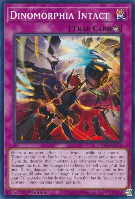 1st Edition, Common, Counter Trap, Cyberstorm Access, Trap Dinomorphia Intact [CYAC-EN076] Common - Trading Card World