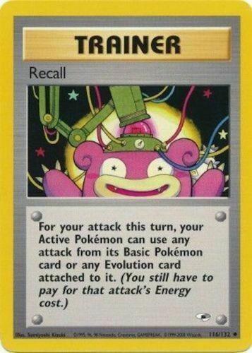 116, Gym Heroes Unlimited, Item, Normal, Uncommon Recall (116/132) [Gym Heroes Unlimited] - Trading Card World