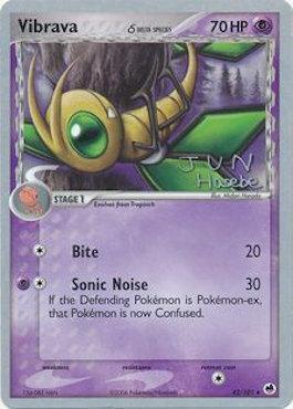 42, Normal, Psychic, Uncommon, World Championships 2007 Vibrava (42/101) (Delta Species) (Flyvees - Jun Hasebe) [World Championships 2007] - Trading Card World