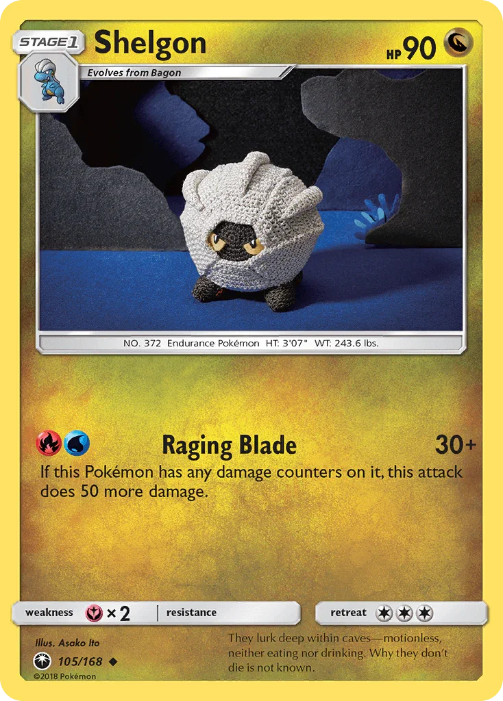 105, Dragon, Fairy[×2], Normal, Reverse Holofoil, Sun & Moon: Celestial Storm, Uncommon Shelgon (105/168) [Sun & Moon: Celestial Storm] - Trading Card World