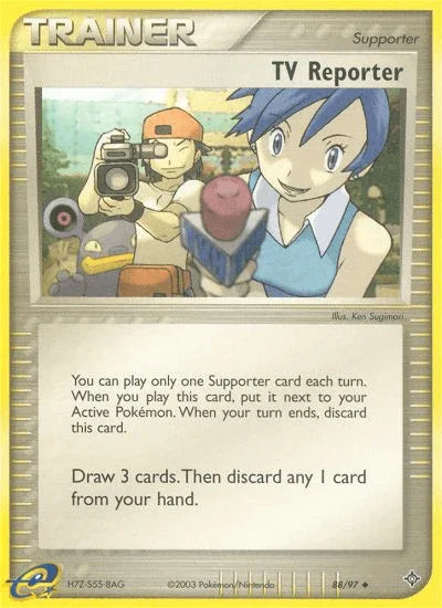 88, EX: Dragon, Normal, Reverse Holofoil, Supporter, Uncommon TV Reporter (88/97) [EX: Dragon] - Trading Card World
