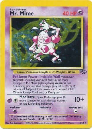 Holo Rare, Holofoil, Jungle Unlimited, Psychic, Psychic[×2] Mr. Mime (6/64) [Jungle Unlimited] - Trading Card World
