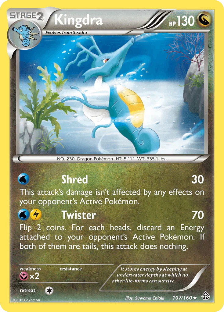 Dragon, Fairy[×2], Normal, Rare, Reverse Holofoil, XY: Primal Clash Kingdra (107/160) [XY: Primal Clash] - Trading Card World