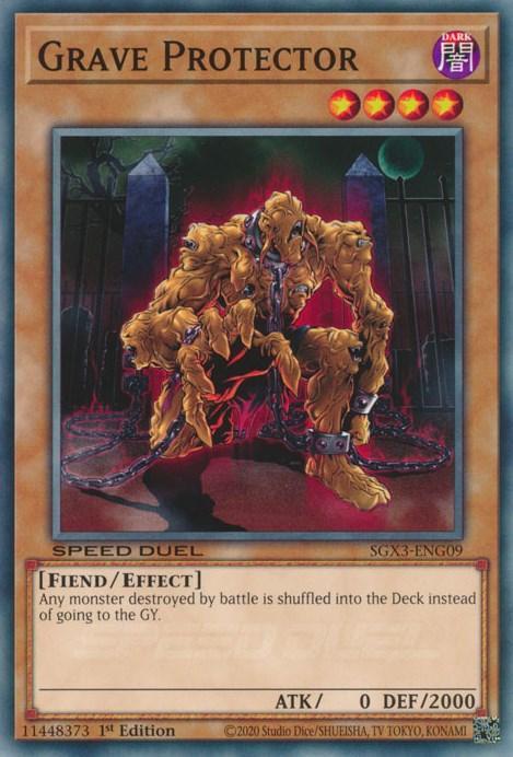 1st Edition, Common, Dark, Effect Monster, Fiend, Speed Duel GX: Duelists of Shadows Grave Protector [SGX3-ENG09] Common - Trading Card World