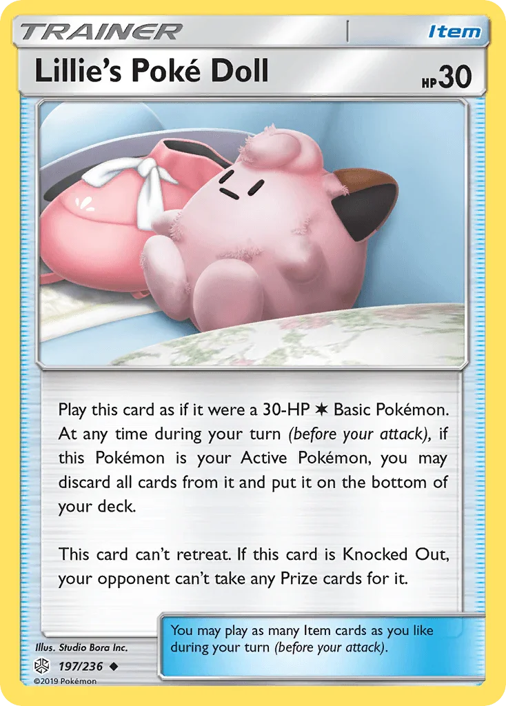 197, Item, Normal, Reverse Holofoil, Sun & Moon: Cosmic Eclipse, Uncommon Lillie's Poke Doll (197/236) [Sun & Moon: Cosmic Eclipse] - Trading Card World