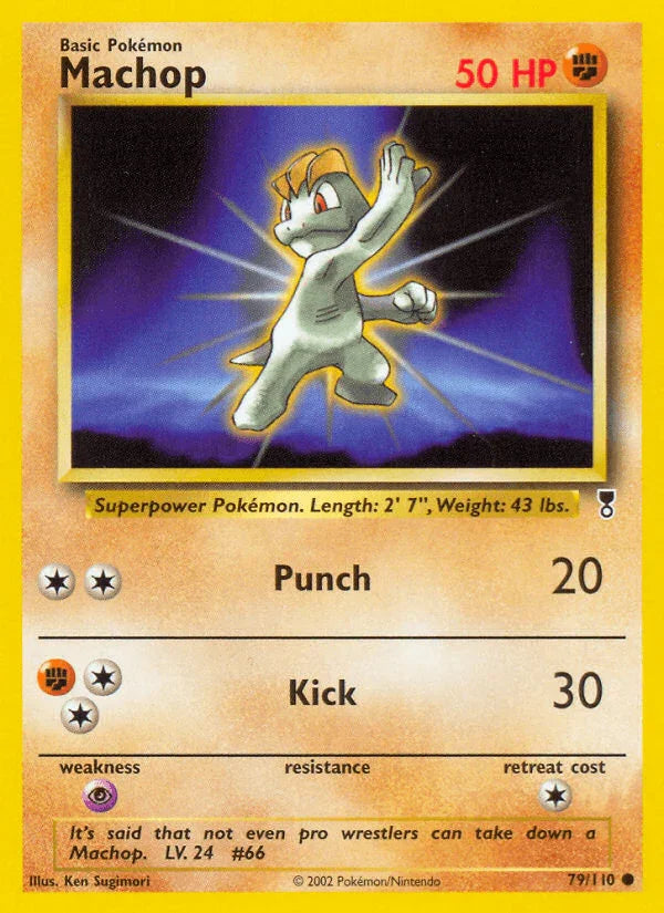 79, Common, Fighting, Legendary Collection, Normal, Psychic[×2], Reverse Holofoil Machop (79/110) [Legendary Collection] - Trading Card World