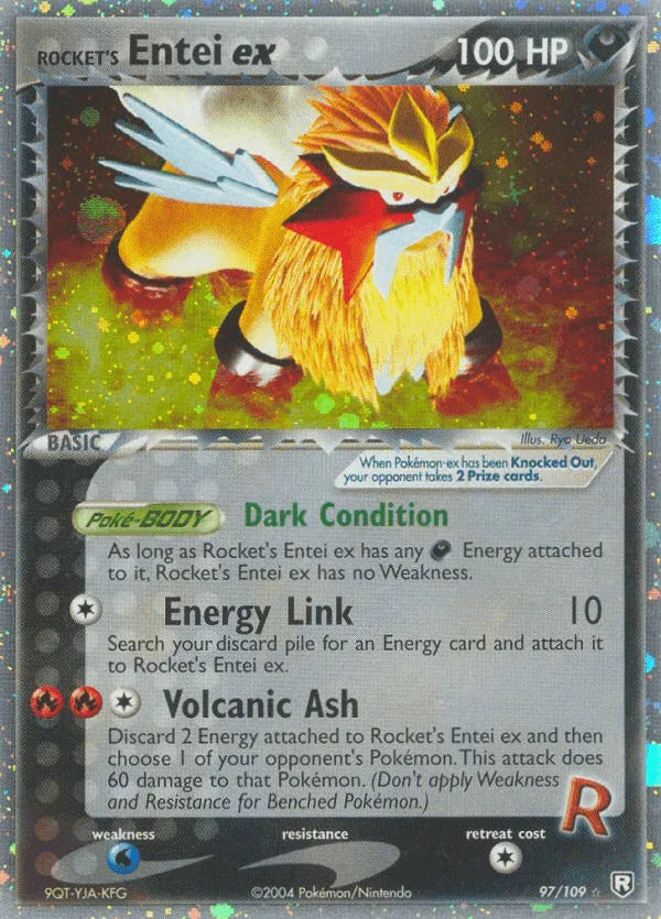 97, Darkness, EX: Team Rocket Returns, Holofoil, Ultra Rare, Water[×2] Rocket's Entei ex (97/109) [EX: Team Rocket Returns] - Trading Card World