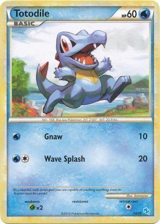 14, Grass[×2], HeartGold & SoulSilver: Trainer Kit - Gyarados, Normal, Promo, Water Totodile (14/30) [HeartGold & SoulSilver: Trainer Kit - Gyarados] - Trading Card World