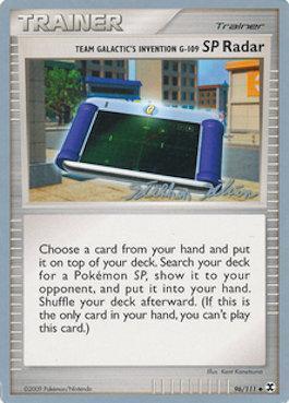96, Normal, Trainer, Uncommon, World Championships 2009 Team Galactic's Invention G-109 SP Radar (96/111) (Luxdrill - Stephen Silvestro) [World Championships 2009] - Trading Card World