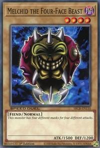 1st Edition, Common, Dark, Fiend, Normal Monster, Speed Duel: Battle City Box Melchid the Four-Face Beast [SBCB-EN110] Common - Trading Card World