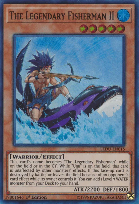 1st Edition, Effect Monster, Legendary Duelists, Super Rare, Warrior, Water The Legendary Fisherman II [LEDU-EN015] Super Rare - Trading Card World