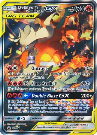 Fire, Holofoil, Promo, SM201, Sun & Moon: Black Star Promos, Water[x2] Reshiram & Charizard GX (SM201) (Jumbo Card) [Sun & Moon: Black Star Promos] - Trading Card World