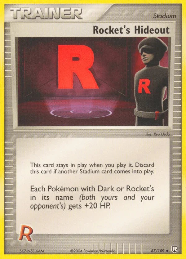 87, EX: Team Rocket Returns, Normal, Stadium, Uncommon Rocket's Hideout (87/109) [EX: Team Rocket Returns] - Trading Card World
