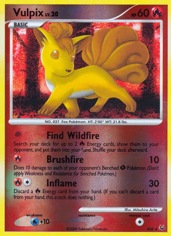 Fire, Holofoil, Platinum: Base Set, Rare, Reverse Holofoil, SH6, Water[+10] Vulpix (SH6) [Platinum: Base Set] - Trading Card World