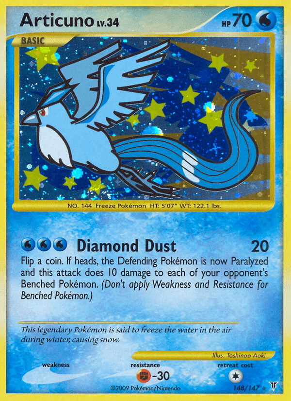 148, Fighting[-30], Holofoil, Platinum: Supreme Victors, Secret Rare, Water Articuno (148/147) [Platinum: Supreme Victors] - Trading Card World