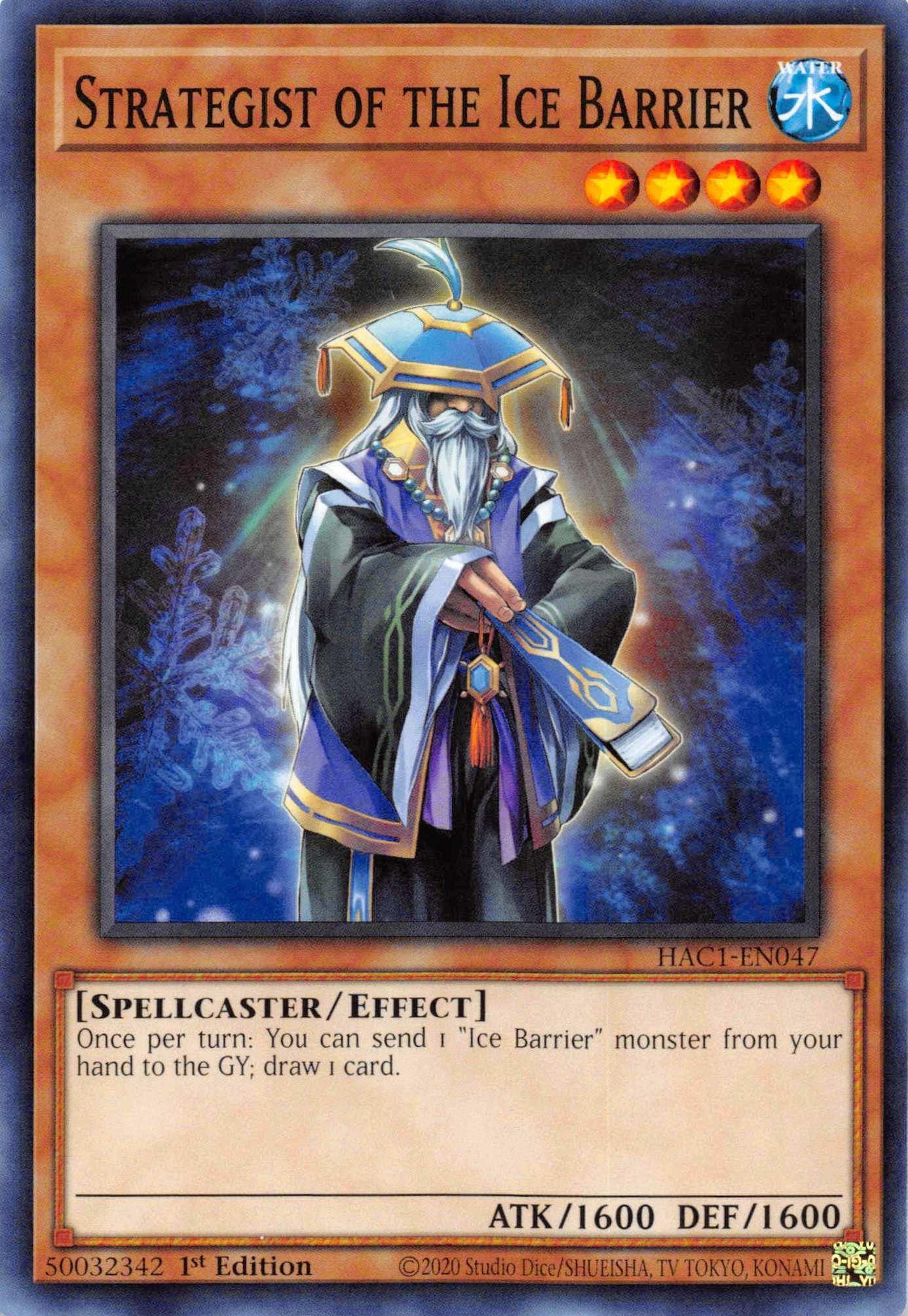 1st Edition, Effect Monster, Hidden Arsenal: Chapter 1, Parallel Rare, Spellcaster, Water Strategist of the Ice Barrier (Duel Terminal) [HAC1-EN047] Parallel Rare - Trading Card World