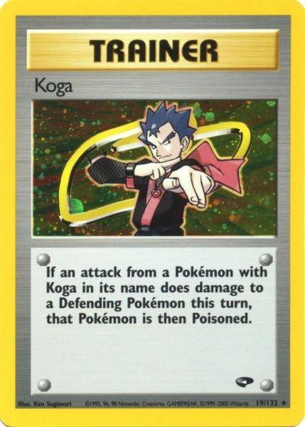 19, Gym Challenge Unlimited, Holo Rare, Holofoil, Trainer Koga (19/132) [Gym Challenge Unlimited] - Trading Card World