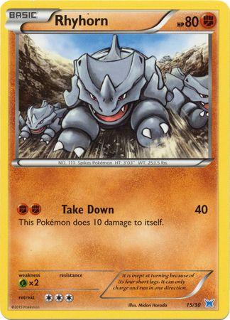 15, Fighting, Gx2, Normal, Promo, XY: Trainer Kit 2 - Latios Rhyhorn (15/30) [XY: Trainer Kit 2 - Latios] - Trading Card World