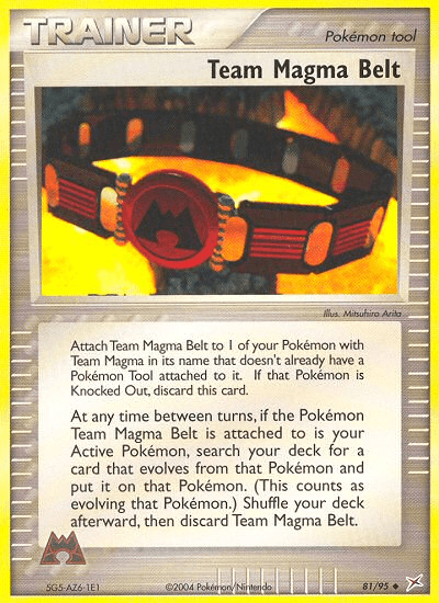 81, EX: Team Magma vs Team Aqua, Item, Normal, Reverse Holofoil, Uncommon Team Magma Belt (81/95) [EX: Team Magma vs Team Aqua] - Trading Card World