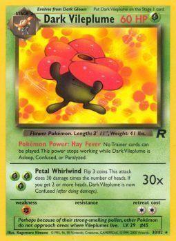 30, Fire[×2], Grass, Normal, Rare, Team Rocket Unlimited Dark Vileplume (30/82) [Team Rocket Unlimited] - Trading Card World