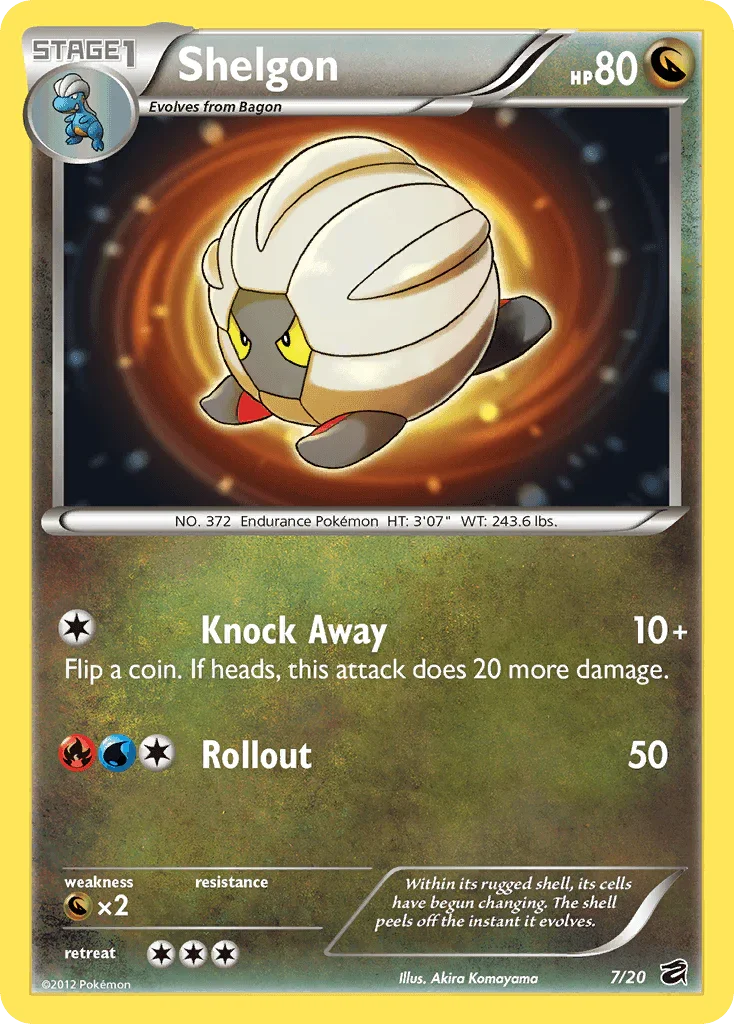 Black & White: Dragon Vault, Dragon, Dragon[×2], Holo Rare, Holofoil Shelgon (7/20) [Black & White: Dragon Vault] - Trading Card World