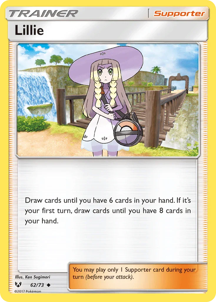 62, Normal, Reverse Holofoil, Sun & Moon: Shining Legends, Supporter, Uncommon Lillie (62/73) [Sun & Moon: Shining Legends] - Trading Card World